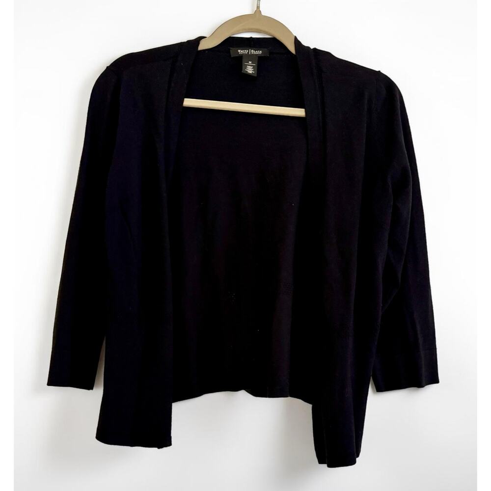 White House Black Market Black Open-Front Cardigan - Women’s Size Medium